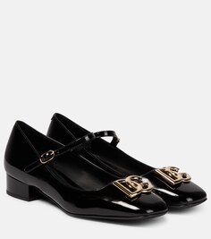 Туфли Мэри Джейн из лакированной кожи DG Dolce&amp;Gabbana, черный