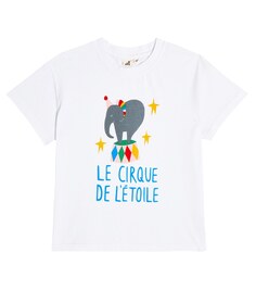 Хлопковая футболка со слоном Jellymallow, белый