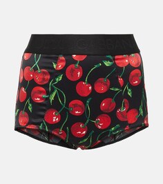 Трусы Cherry из смесового шелка DOLCE&amp;GABBANA, черный