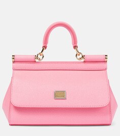 Маленькая сумка через плечо Sicily из кожи Dolce&amp;Gabbana, розовый