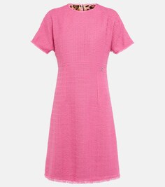 Мини-платье Raschel из смесовой шерсти DOLCE&amp;GABBANA, розовый