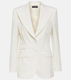 Пиджак из смесовой шерсти DOLCE&amp;GABBANA, белый