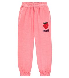 Хлопковые спортивные штаны с принтом Fraise Jellymallow, розовый