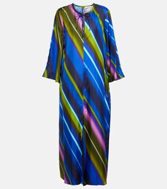 Платье миди Citylight Stripes из шелкового твила DOROTHEE SCHUMACHER, разноцветный