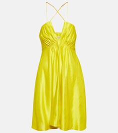 Мини-платье из конопли DOROTHEE SCHUMACHER, желтый