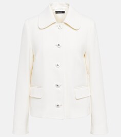 Куртка из смесовой шерсти DOLCE&amp;GABBANA, белый