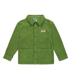 Верхняя рубашка из хлопкового вельвета Kenzo, зеленый