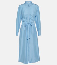 Шелковое платье миди Heritage Ease DOROTHEE SCHUMACHER, синий