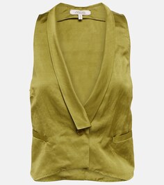 Жилет Slouchy Coolness из смеси конопли DOROTHEE SCHUMACHER, зеленый