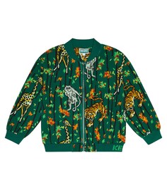 Куртка из смесового хлопка с принтом Kenzo, зеленый