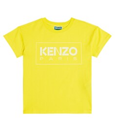 Футболка из хлопкового джерси с логотипом Kenzo, желтый