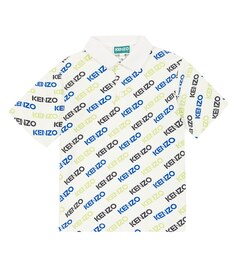 Рубашка-поло из хлопка с логотипом Kenzo, разноцветный