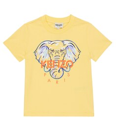 Хлопковая футболка с логотипом Kenzo, желтый