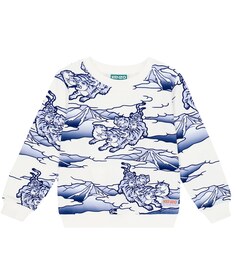 Толстовка из хлопка с принтом Kenzo, белый