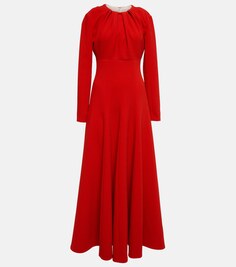 Платье миди Elmira из крепа EMILIA WICKSTEAD, красный