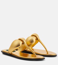 Сандалии на ремешках из металлизированной кожи Pucci, золотой