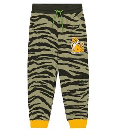 Спортивные брюки из хлопкового джерси с тигровым принтом Kenzo, разноцветный