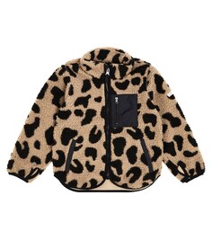 Флисовая куртка Nolan с леопардовым принтом Liewood, коричневый