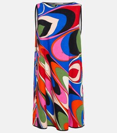 Мини-платье с принтом PUCCI, разноцветный