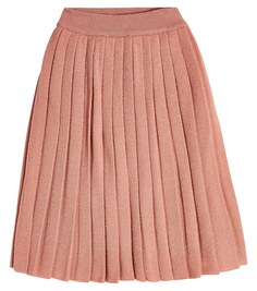 Плиссированная юбка из кашемира и шелка Loro Piana, розовый