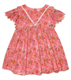 Платье Siloe из хлопка с цветочным принтом Louise Misha, розовый