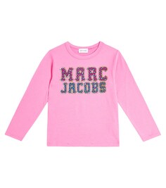 Топ из хлопкового джерси с логотипом Marc Jacobs, розовый