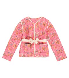 Стеганая куртка Teliani с цветочным принтом Louise Misha, розовый