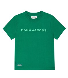 Футболка из хлопкового джерси с логотипом Marc Jacobs, зеленый