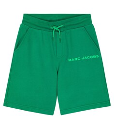Шорты из смесового хлопкового джерси с логотипом Marc Jacobs, зеленый