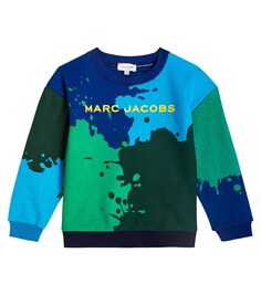 Толстовка из смесового хлопка с принтом Marc Jacobs, синий