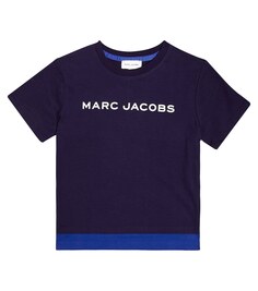 Футболка из хлопкового джерси с логотипом Marc Jacobs, синий