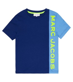 Футболка из хлопкового джерси с логотипом Marc Jacobs, синий