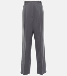 Прямые брюки Bea с завышенной талией THE FRANKIE SHOP, серый