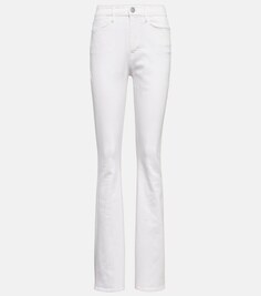 Расклешенные джинсы с высокой посадкой FRAME, белый