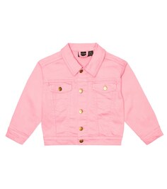 Джинсовая куртка с вышивкой Mini Rodini, розовый