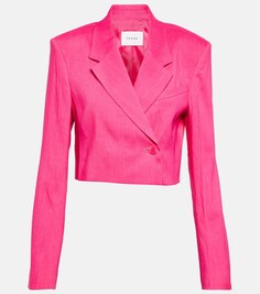 Пиджак из смесового льна FRAME, розовый