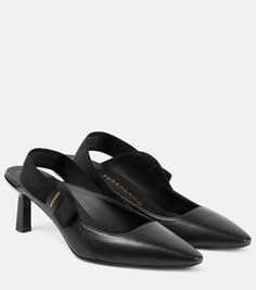 Туфли-лодочки Vania с ремешком на пятке Ferragamo, черный