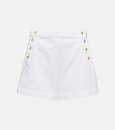 Джинсовые шорты Sailor Snap с завышенной талией FRAME, белый