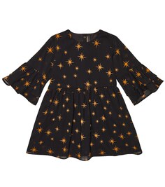 Платье со звездами Mini Rodini, черный