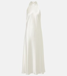 Атласное платье миди Bridal Cova GALVAN, белый