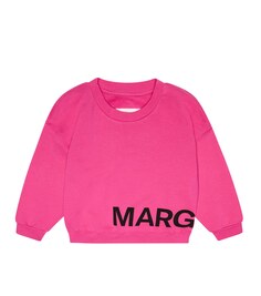 Толстовка из хлопка с логотипом MM6 Maison Margiela, розовый