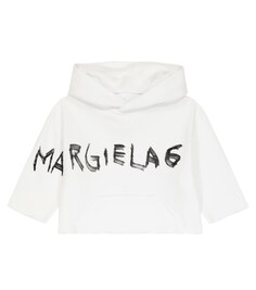 Худи из хлопкового джерси с логотипом MM6 Maison Margiela, белый