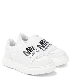 Кожаные кроссовки MM6 Maison Margiela, белый