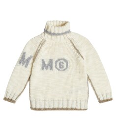 Свитер из альпаки и шерсти MM6 Maison Margiela, нейтральный