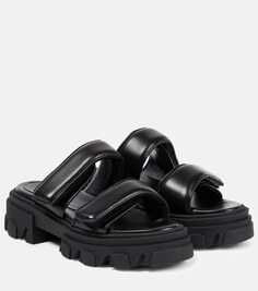 Кожаные сандалии Adelaide Gia Borghini, черный