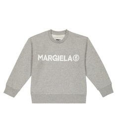 Хлопковая толстовка MM6 Maison Margiela, серый