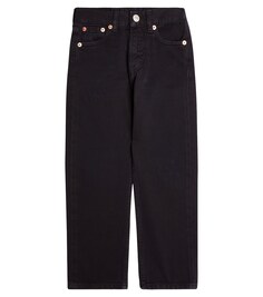 Рваные джинсы прямого кроя MM6 Maison Margiela, черный
