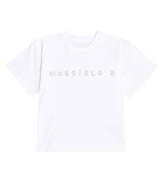 Хлопковая футболка MM6 Maison Margiela, белый