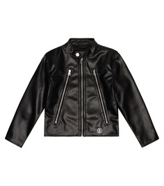 Куртка из искусственной кожи MM6 Maison Margiela, черный