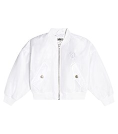 Куртка на молнии MM6 Maison Margiela, зеленый